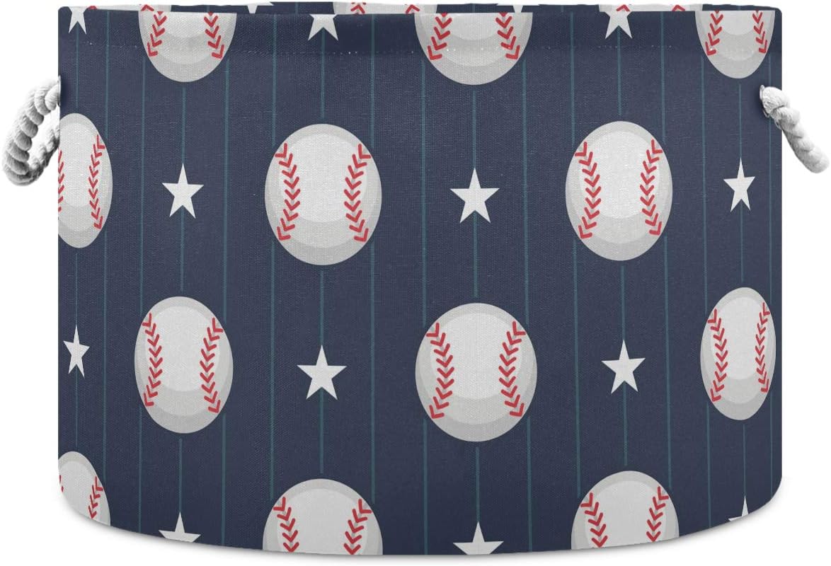 Large Storage Basket for Toys Basketball Baseball Sport Storage Bin Box Laundry Basket for Home Decor, Pet Toy, Blankets