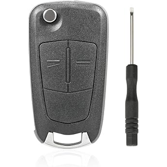 2 Button Remote Control Folding Key Shell Compatible with Opel Corsa D Astra Vectra Zafira Astra H Signum Omega Tigra Batteries Not Included