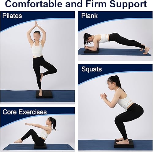 Miniatura 5 de StrongTek 2-in-1 Non-Slip Balance Pad - High-Density Foam Cushion, Supportive Exercise Mat & Knee Pad for Core Training, Yoga, Pilates, Physical