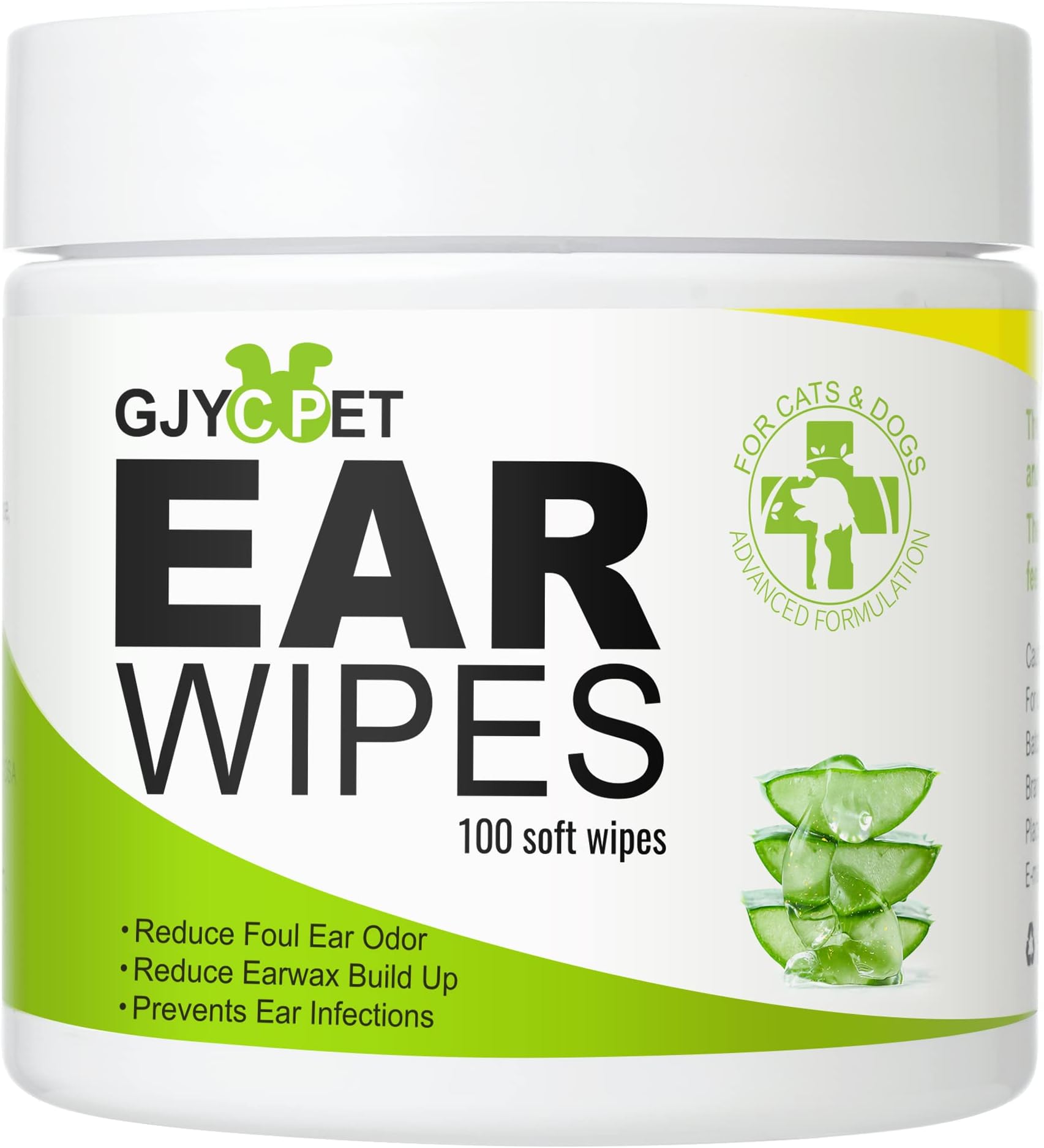 Pet MD Dog Ear Cleaning Wipes with Aloe and Eucalyptus