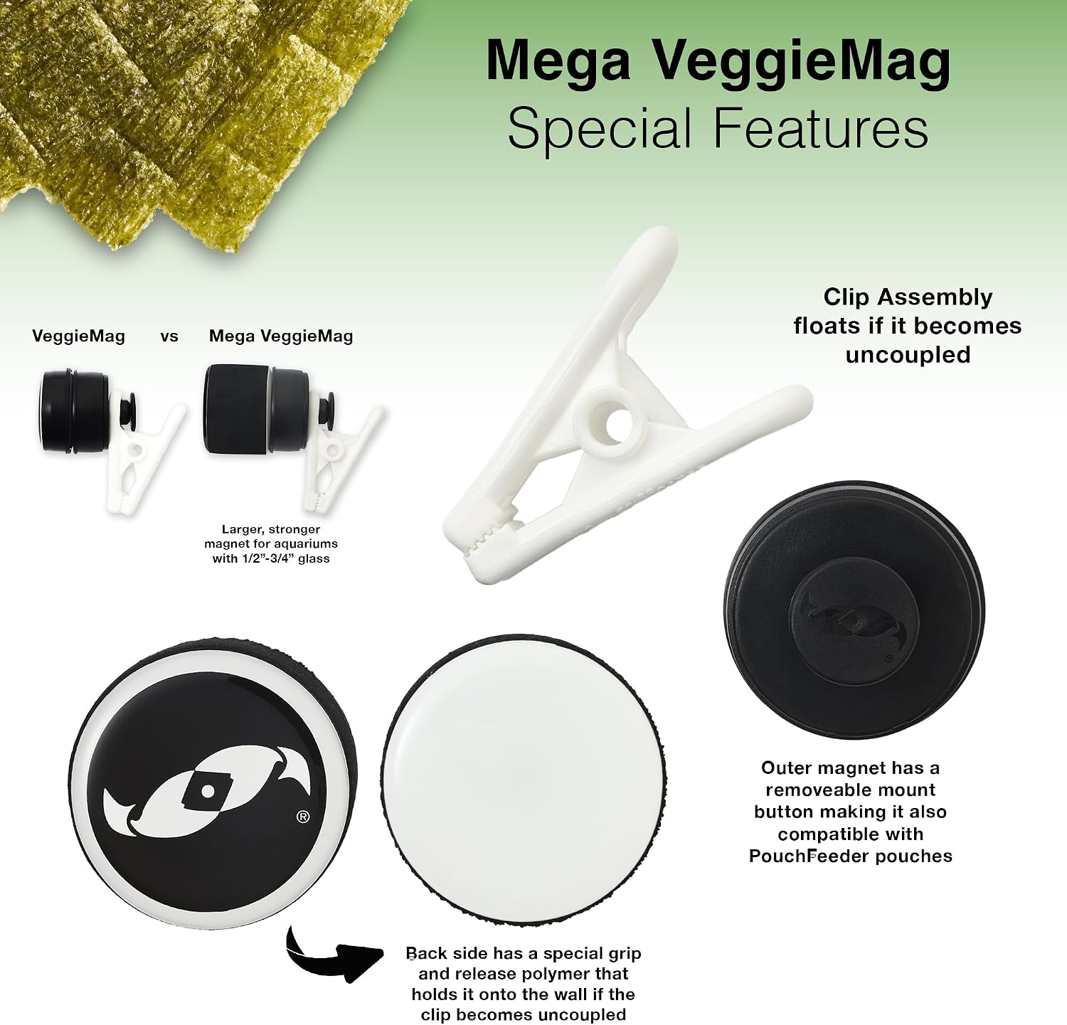 Two Little Fishies MegaVeggie Mag with Green Sea Veggies Bundle (2 Items)