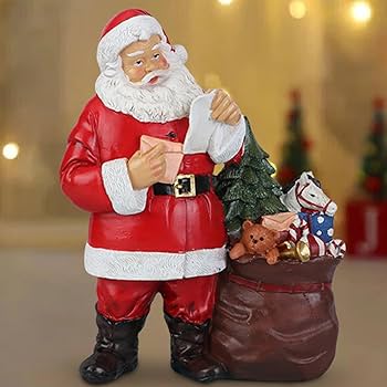 Amazon.co.jp: Yotijay クリスマス 置物 樹脂 サンタさん