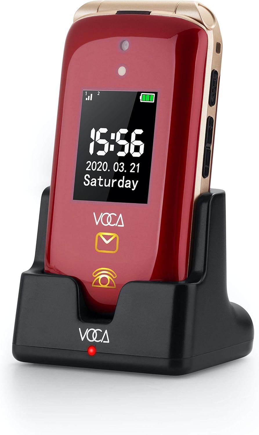 VOCA Big Button Mobile Phone for Elderly Flip Phone Dual Screen