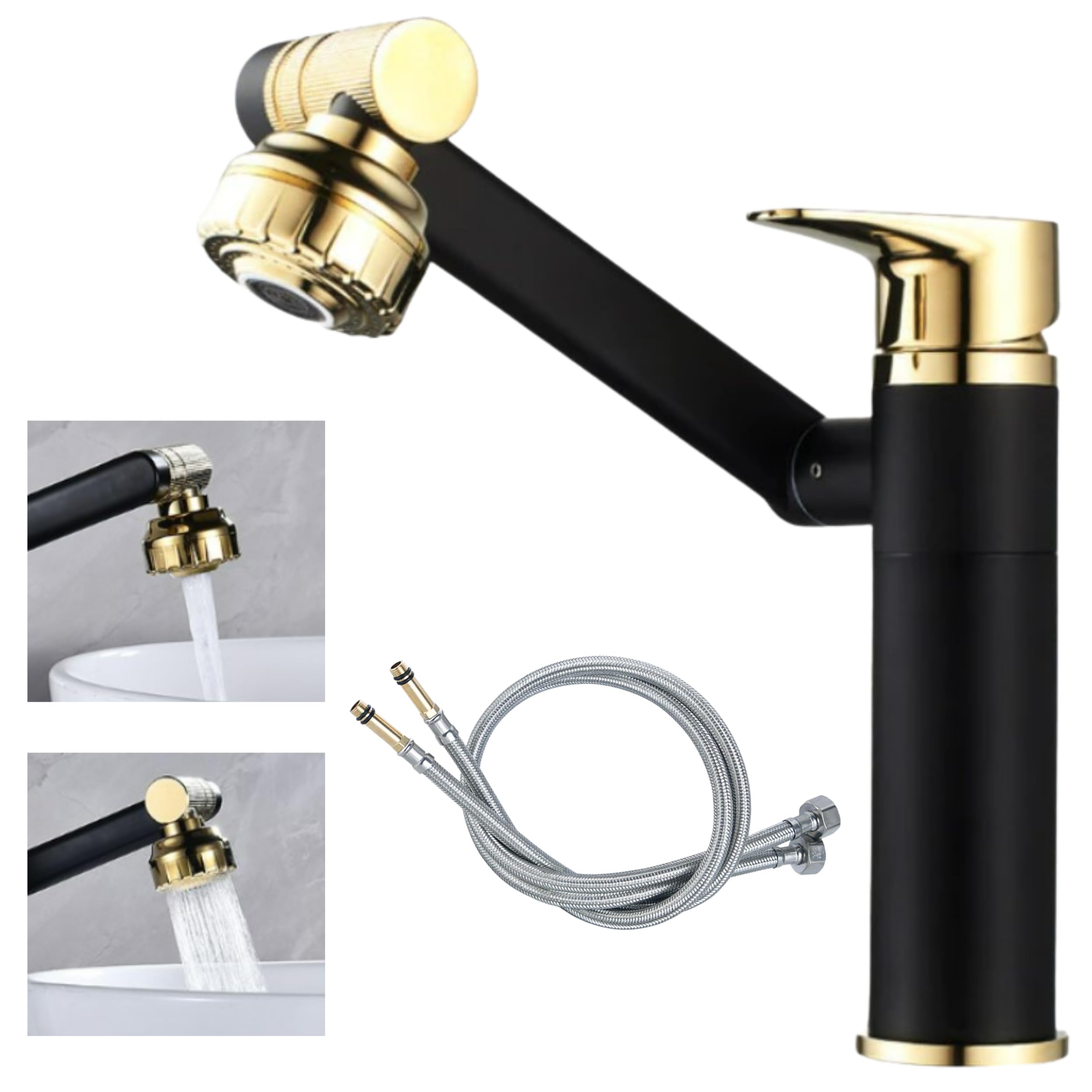 TradeProvider® Kitchen Sink Mixer Tap with 360° Sprayer Faucet, Bar Sink Tub Swivel Spout