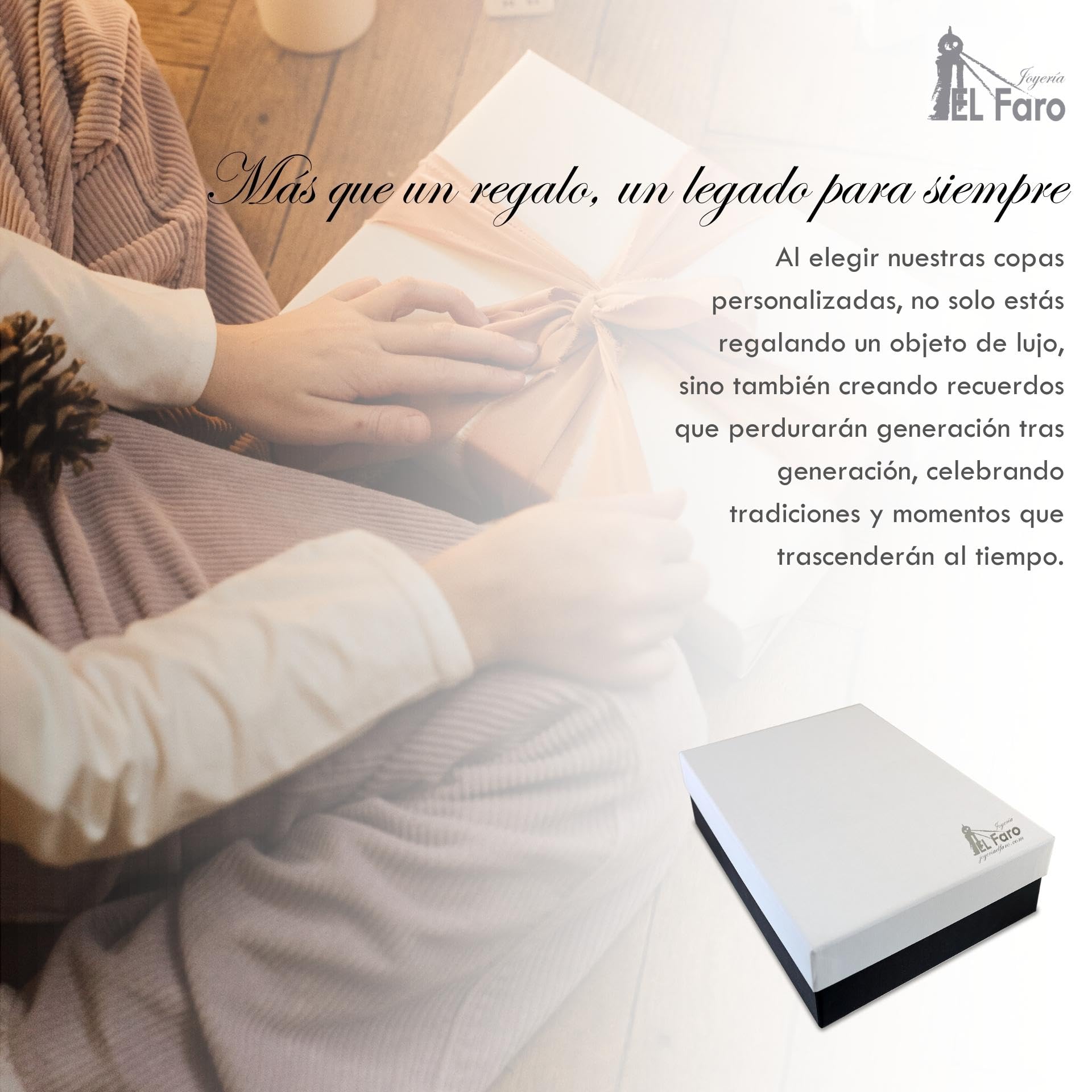 JOYERIA EL FARO Copas 50 Aniversario Bodas de Oro Personalizadas | Cristal de Bohemia de alta resistencia, Estuche premium incluido, Celebra 50 años de amor juntos