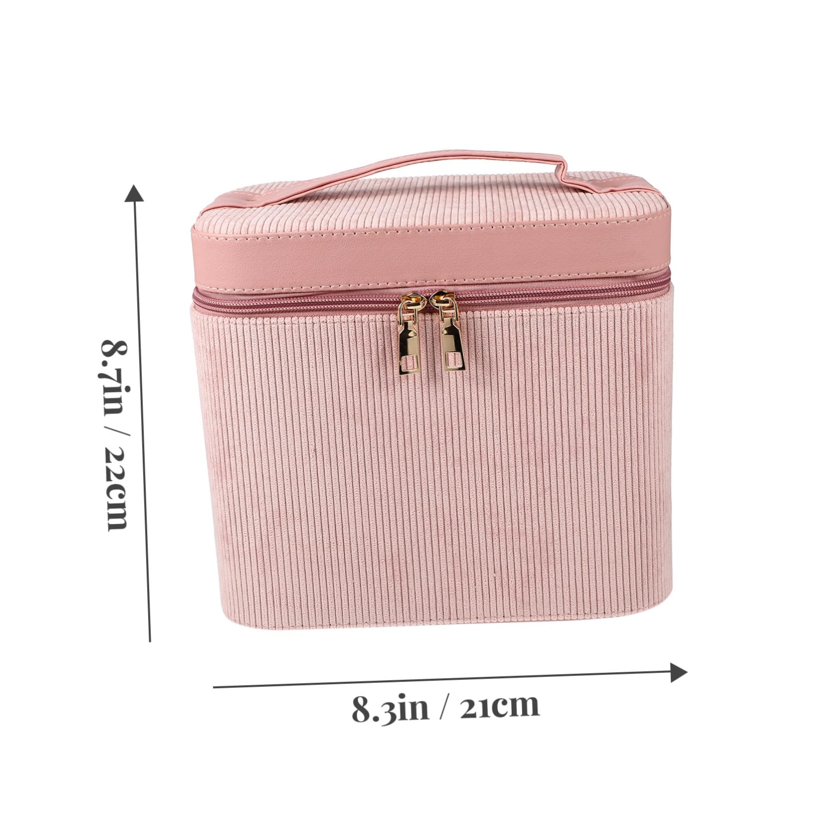 Homoyoyo Trousse de Maquillage Suspendue Double Compartiment Sac de Toilette Portable Similicuir Étui de Rangement pour Cosmétiques et Produits de Soin