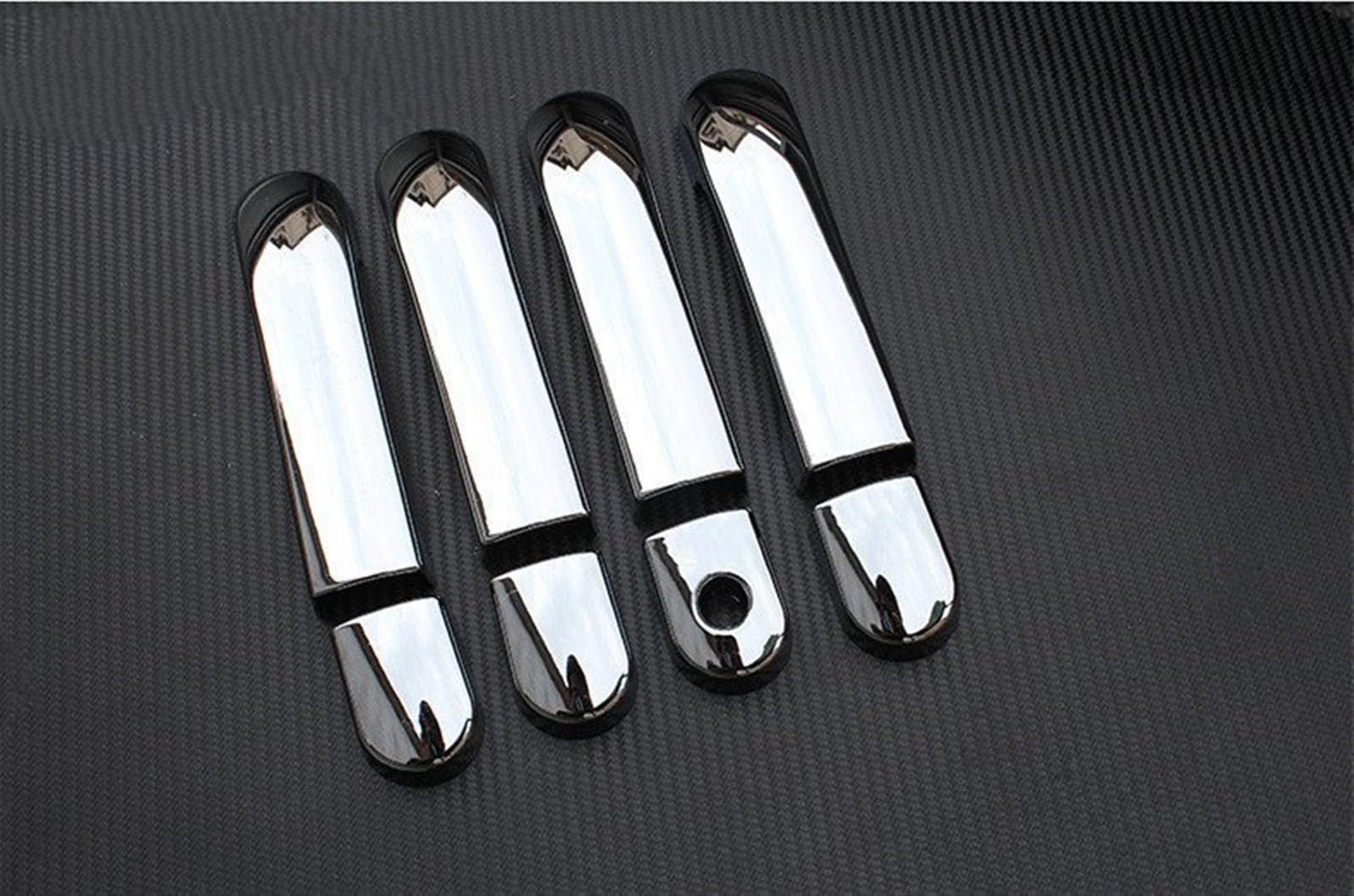 CSSPDM for Nissan for Tiida C11 2004-2011 Chrome Carbon Fiber Car Door Handle Covers Accessories Stickers Styling Decal(Style3)