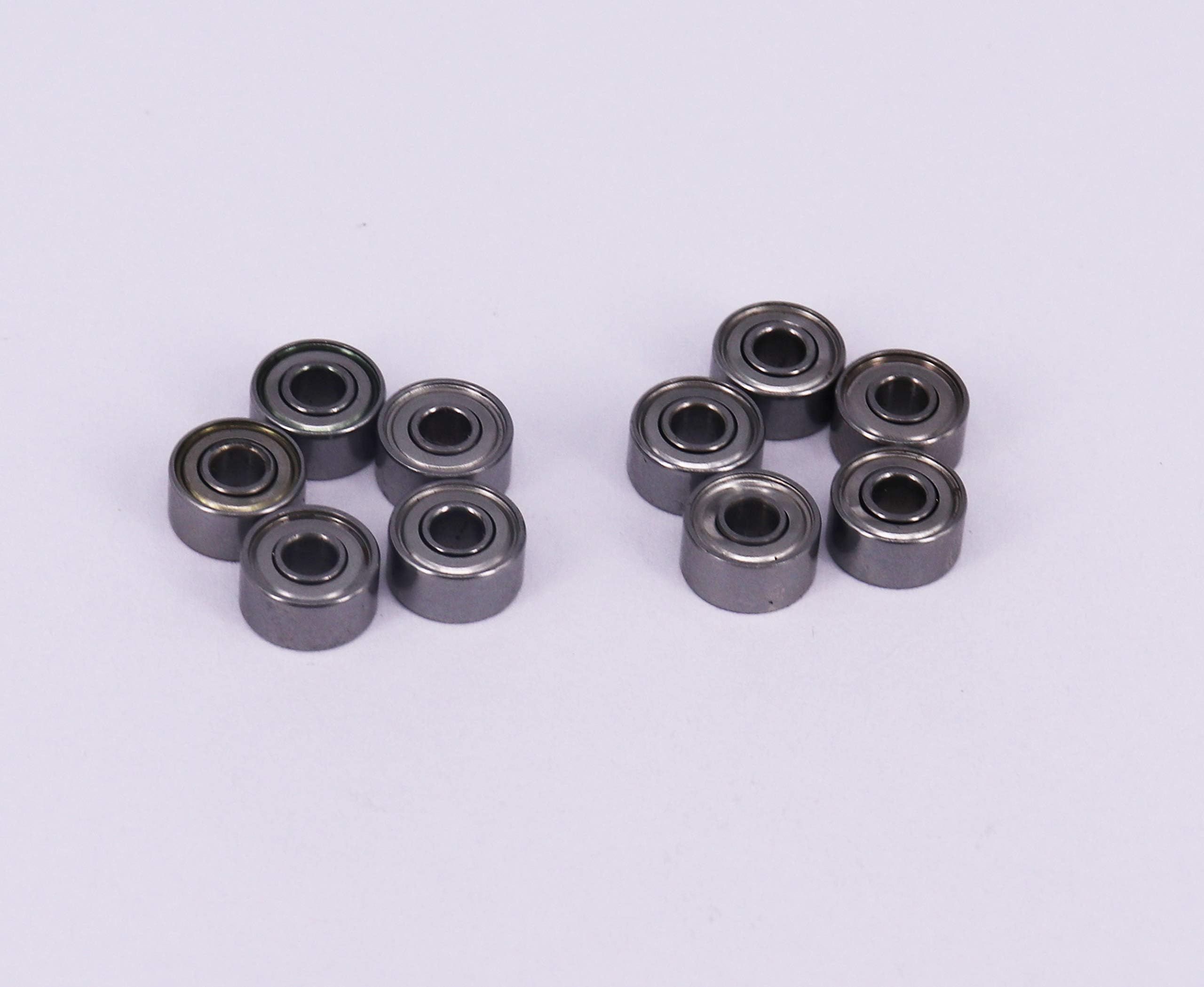 3x8x4 mm Miniature Steel Bearing 693ZZ Skateboard Deep Groove Ball Bearings Pack of 10