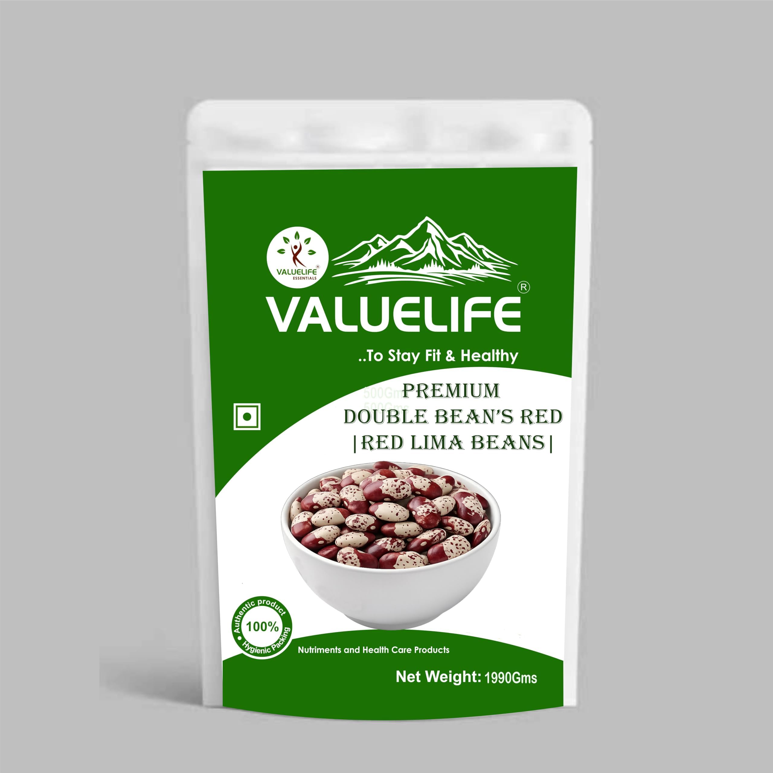 Valuelife Natural Red Double Beans for Healthy Cooking (whole) - (1990g)