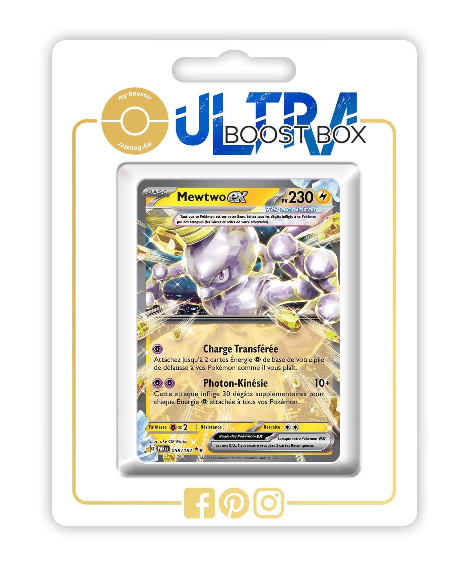 Mewtwo ex 058/182 Tera - my-booster X Écarlate et Violet 4