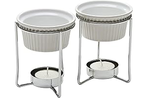 Prepworks Ceramic Butter Warmer Fondue Set for Seafood