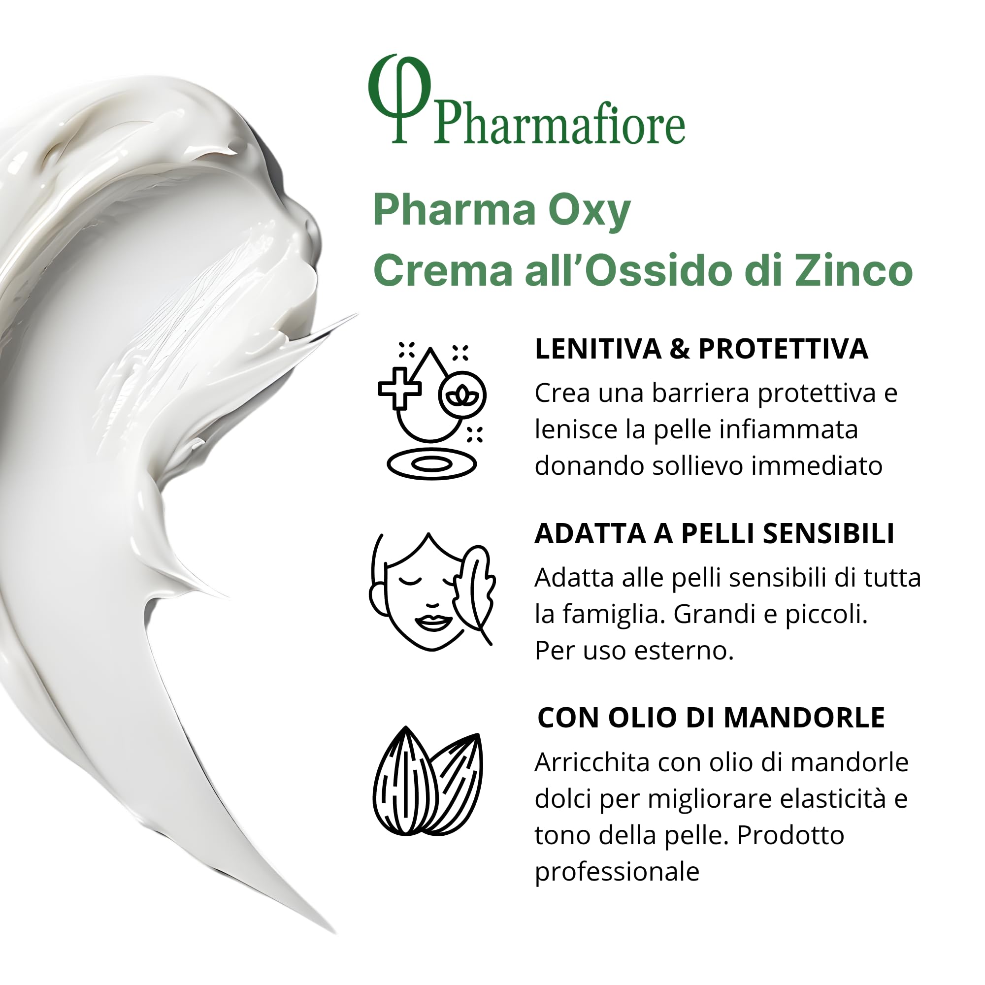 Crema all'Ossido di Zinco Lenitiva Pasta Protettiva per Pelli Irritate 500 ml