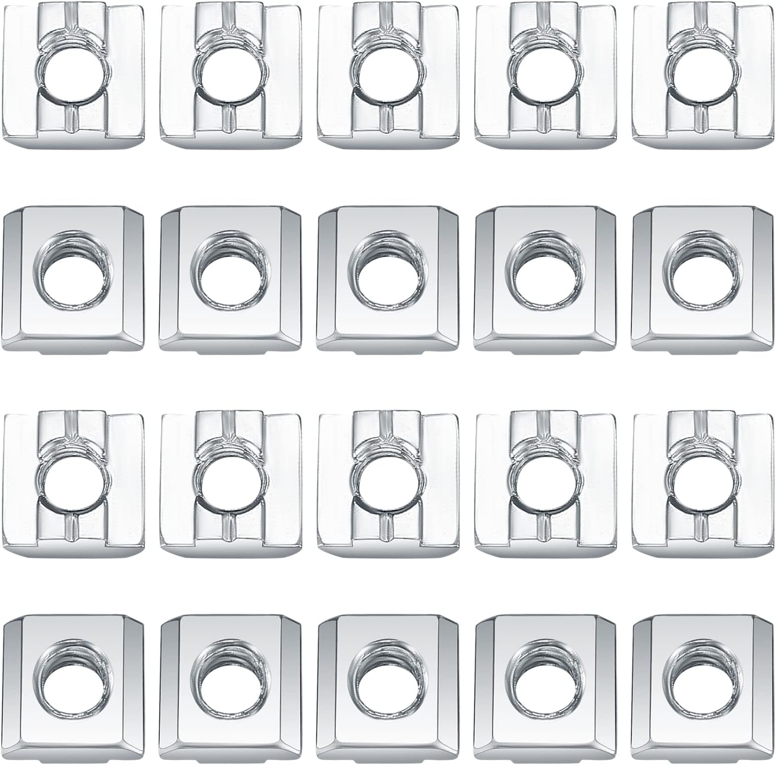 TIMESETL 10Pcs T Nut 30x23mm Dadi Scorrevoli Filettati M8 Dadi A T timesetl-10pcs-t-nut-30x23mm-dadi-scorrevoli-filettati-m8-dadi-a-t