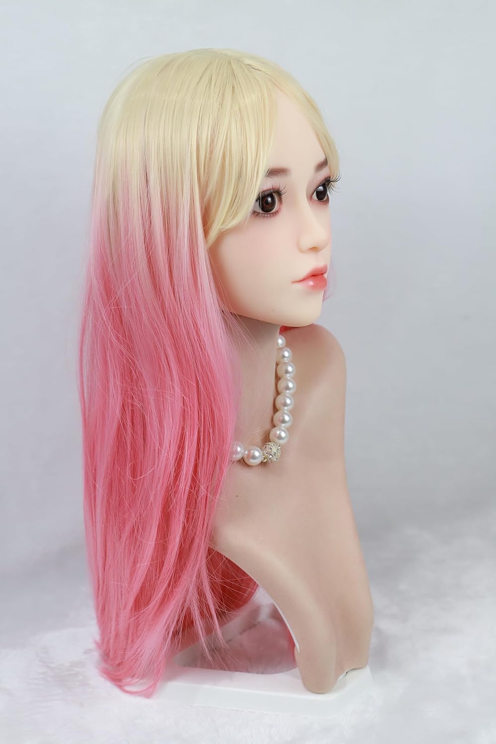 フィギュア ヘッド単体 高級TPE ヘッド 頭のみ ウィッグタイプ 2種類の接続方式 ウィッグタイプ #219-グラデーション・ウィ