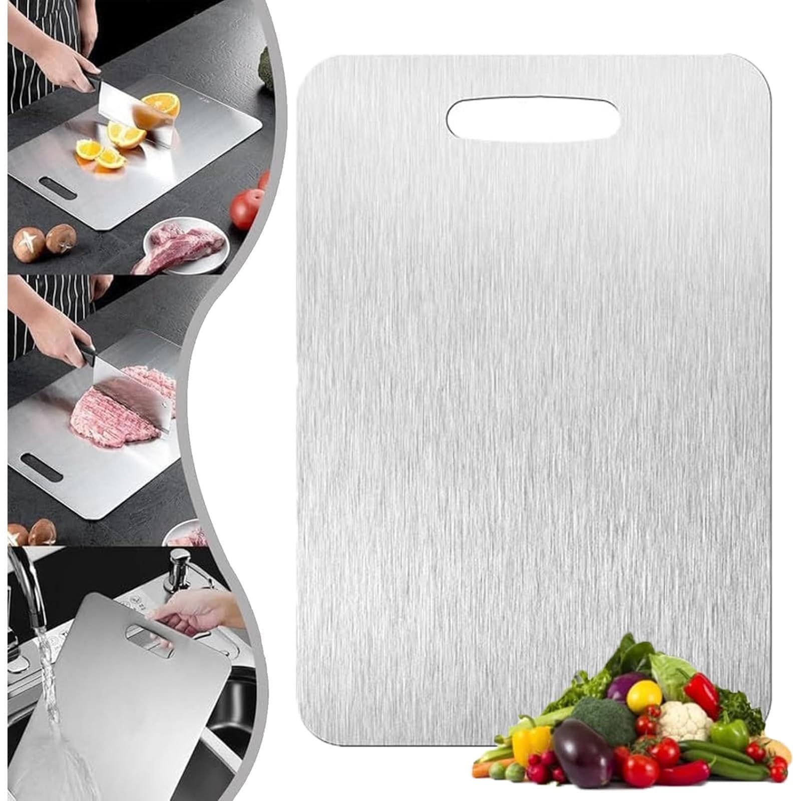 Planche à découper de cuisine en titane pour préparer vos repas sains en famille