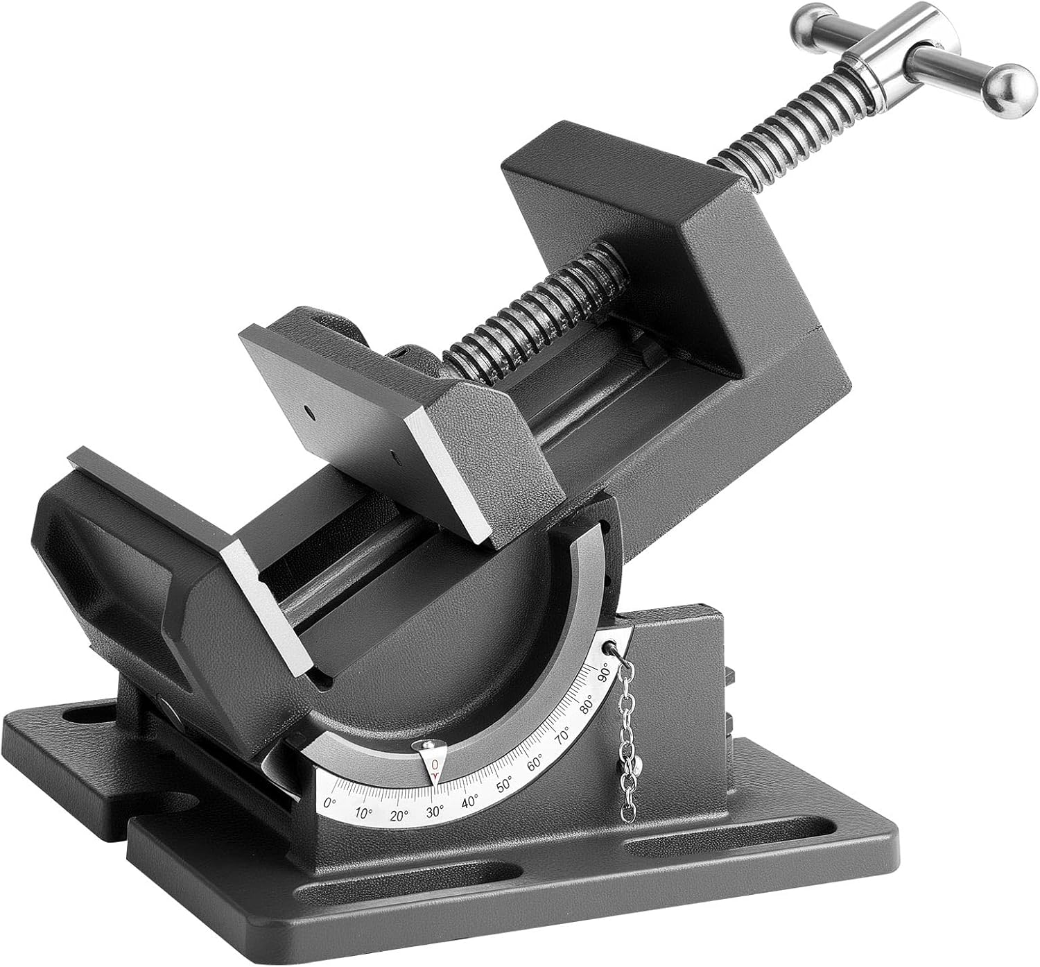 VEVOR Tilting Vise, 4.25 Inch Jaw Width, Portable Drill Press Bench Vise, 0–90° Adjustable Tilt, Durable Cast Iron Construction, Workbench Vice for Woodworking, for Benchtops and Drill Presses, Black
