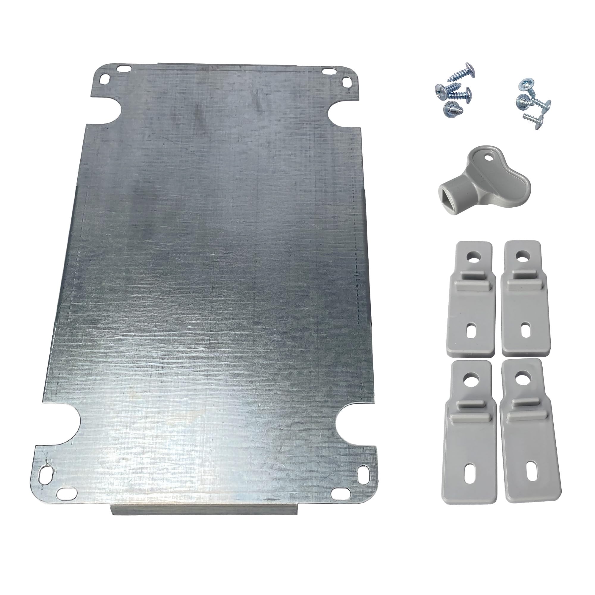 EDO Cuadro Eléctrico de Superficie IP65 200x300x130 mm - Gris | Armario de Distribución en ABS/PC con Puerta Transparente y Placa de Montaje Galvanizada - Caja Estanca Interior y Exterior
