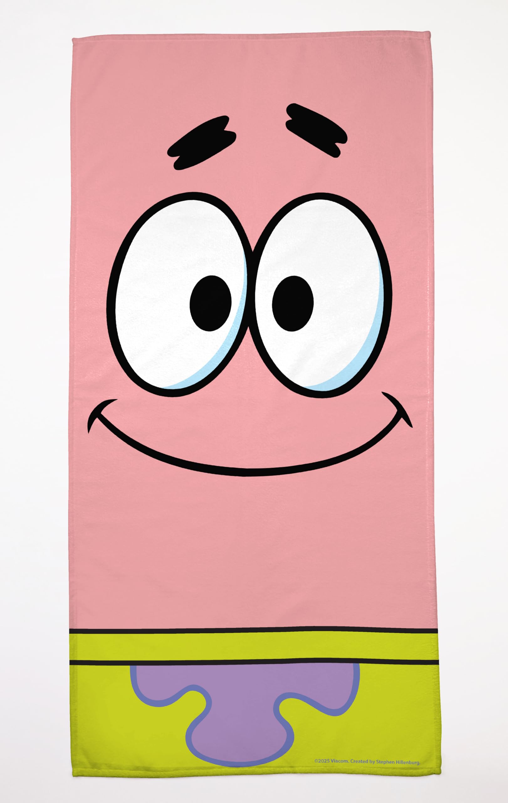 SPONGEBOB SQUAREPANTS Soft Vibrant Beach, Bath and Pool Towel, Size 30 x 60 inches (Patrick)
