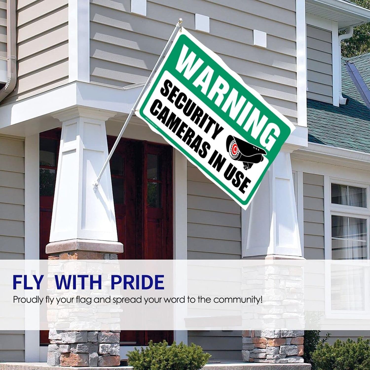 Cool Room Accessories For Teens Boys Warning Security Cameras I Use Flag Back Yard Decorations Flags For Room Guys Funny(30X45CM) image 3