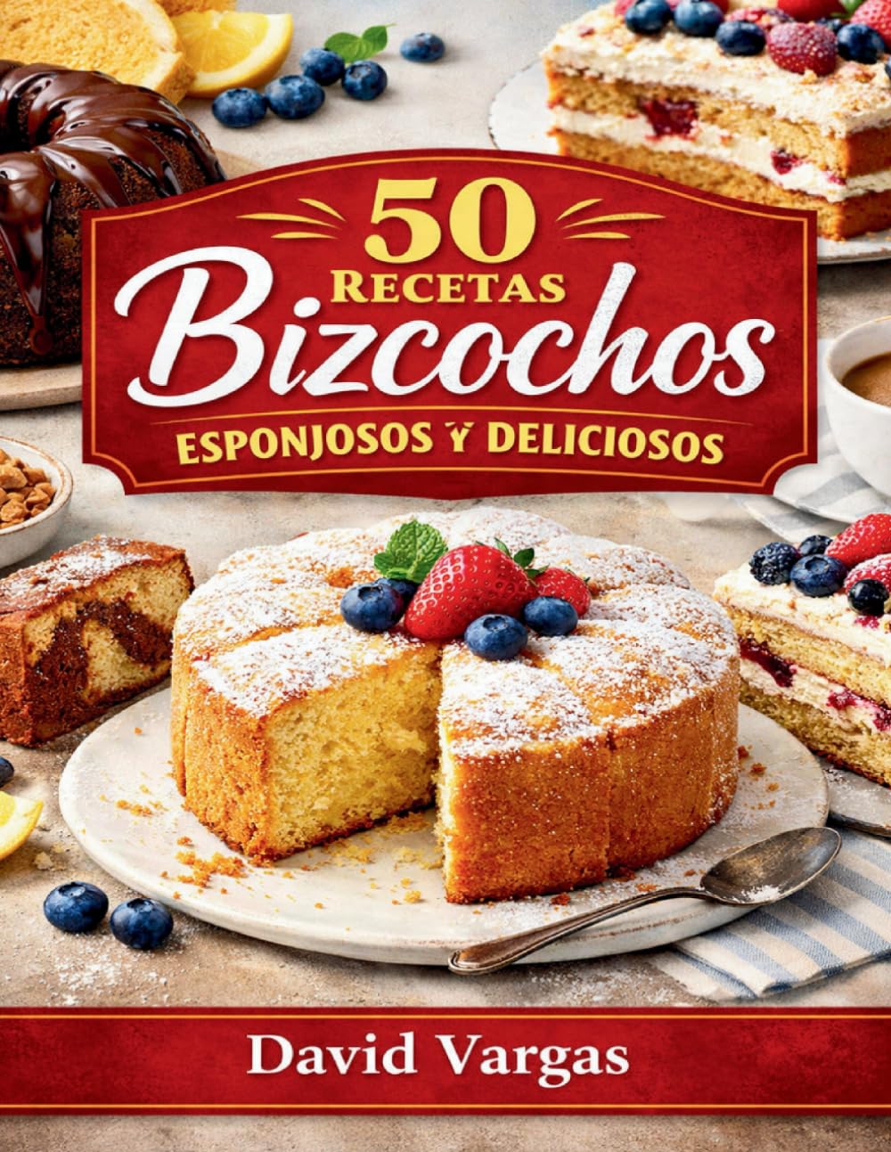50 Recetas de Bizcochos Esponjosos y Deliciosos: Fáciles de preparar para cualquier ocasión