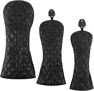 Paquete de 3 fundas de piel sintética para cabeza de golf, impermeables, para conductor y Fairway, forro de felpa antiarañazos y etiquetas de números giratorias