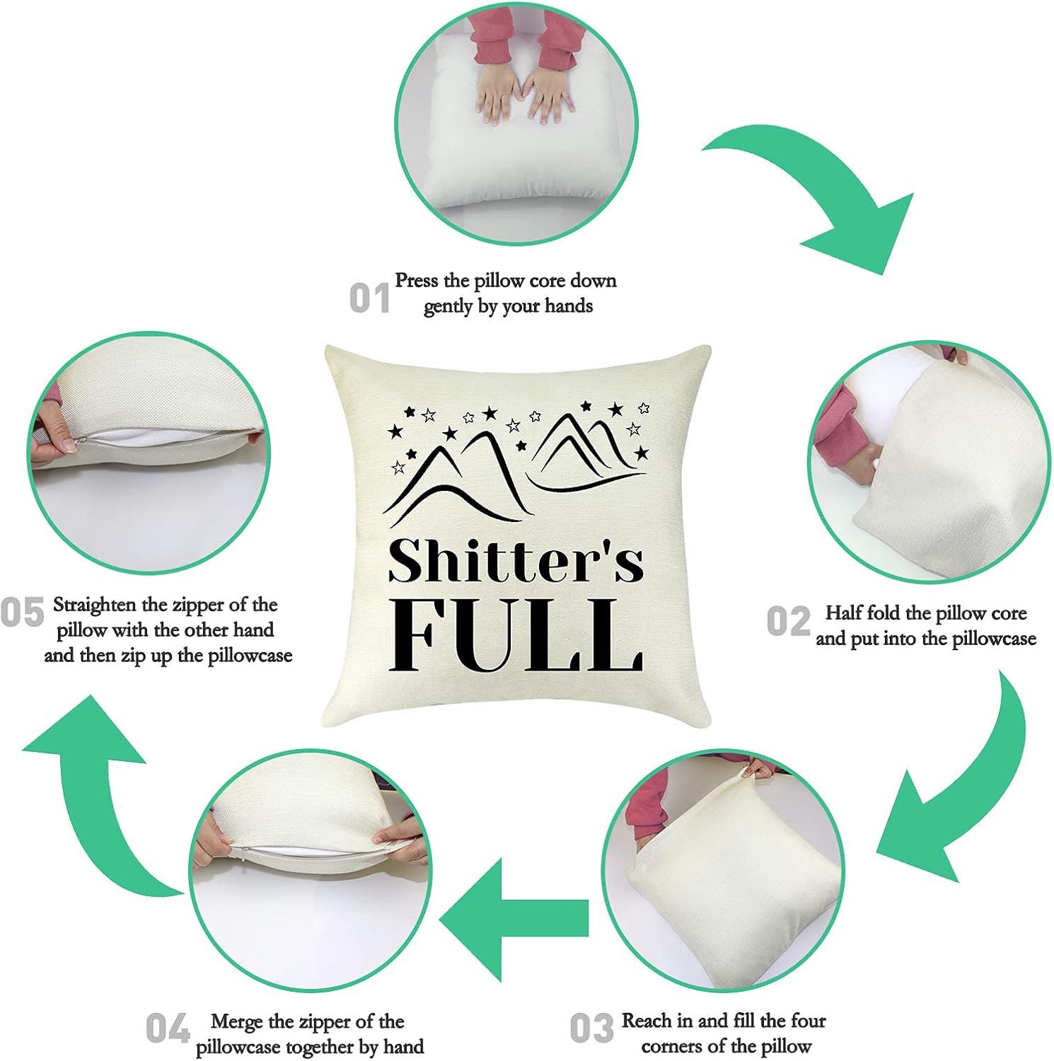 Funny Camping Gift Pillow Cover Gifts Camper Decor Linen Pillow Case Adventure Camper Lovers Pillowcase Pillow Covers Gifts Happy Camping Relax Gifts Home Decor Bed Sofa Farmhouse Cushion Cover Gifts : Home & Kitchen