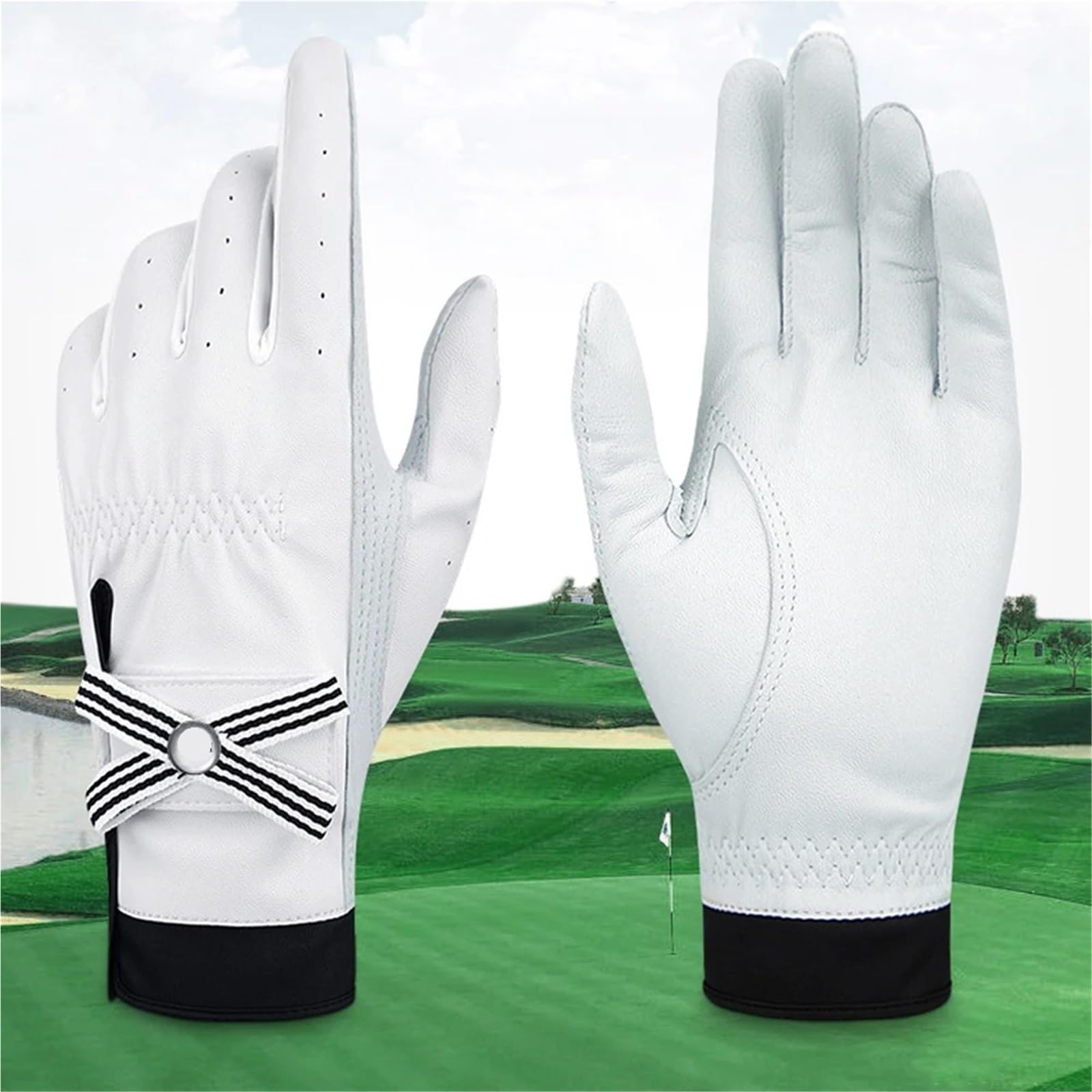 Guanto Da Golf 1 paio di guanti da golf da donna, mano sinistra destra, con indicatore di prua rimovibile, guanto da golf for tutte le stagioni