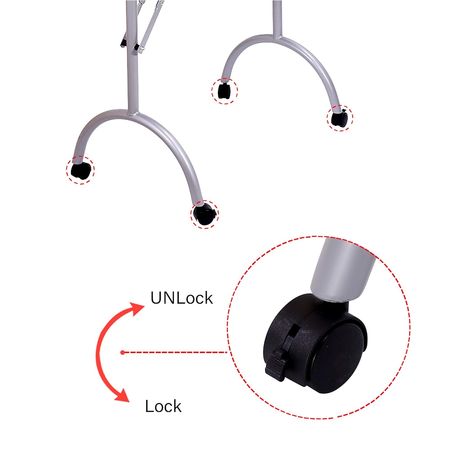 Portable & Foldable Manicure Table Nail Desk Workstation with Large Drawer/Client Wrist Pad/360 Degree Rotating Wheels/Carrying Case for Spa Beauty Salon