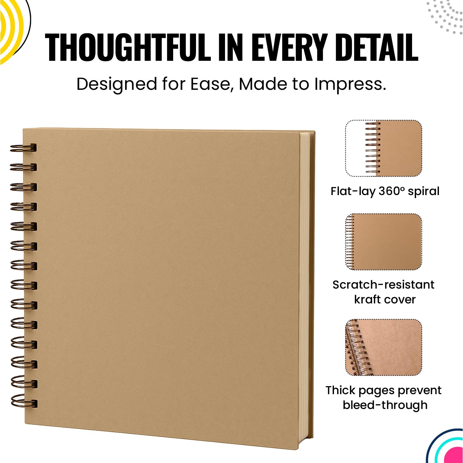 アルバム・スクラップ cake スクラップ台紙アルバム シンプル スモーキーブルー(スモーキー