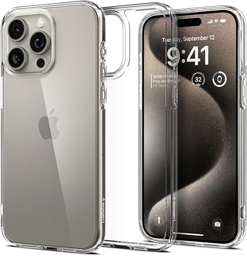 Spigen Funda ultra híbrida diseñada para iPhone 15 Pro (2023), antiamarilleo protección de grado militar - Transparente disponible en Yaxa Peru