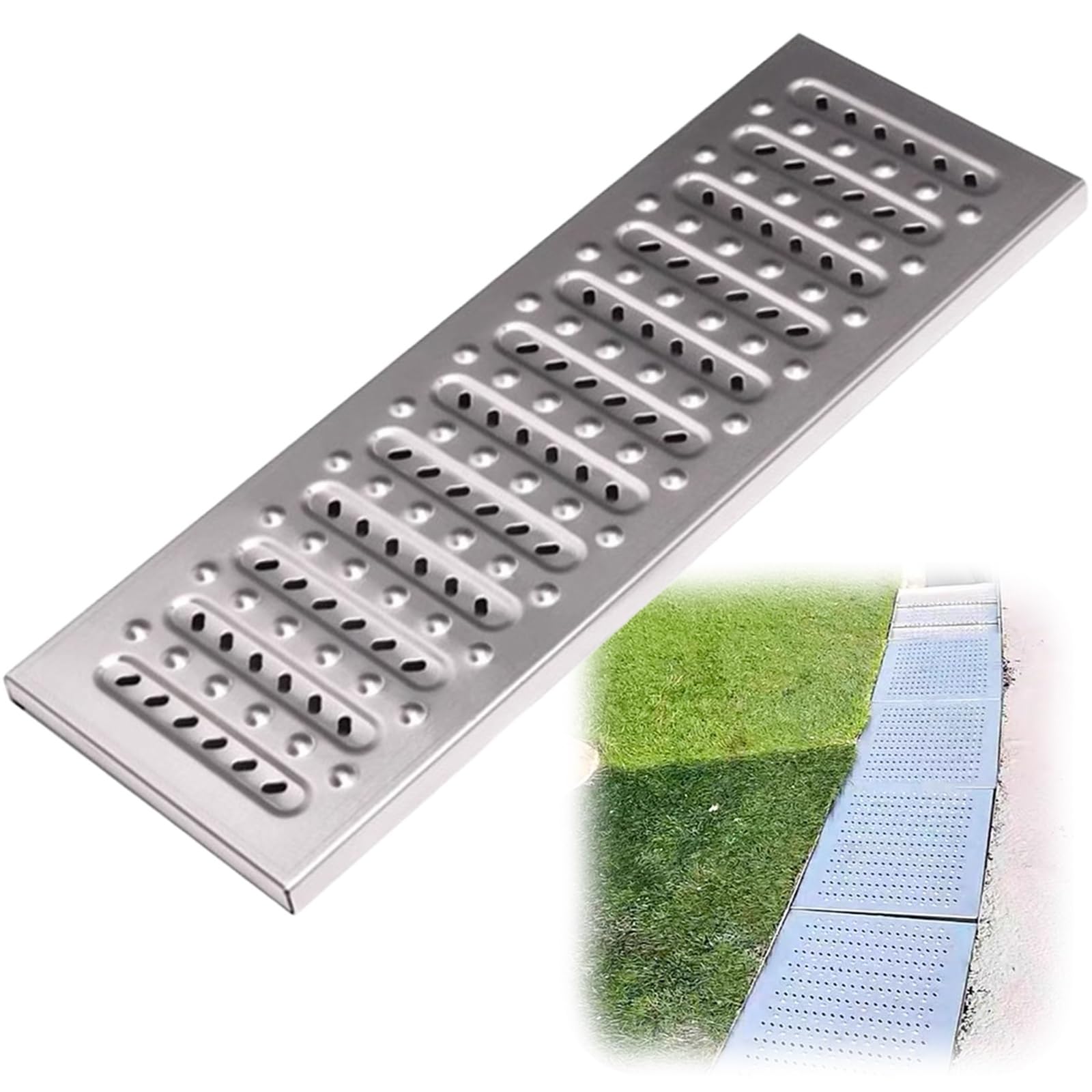 Grille de drainage 304 robuste avec charge de 2000 kg pour les trottoirs