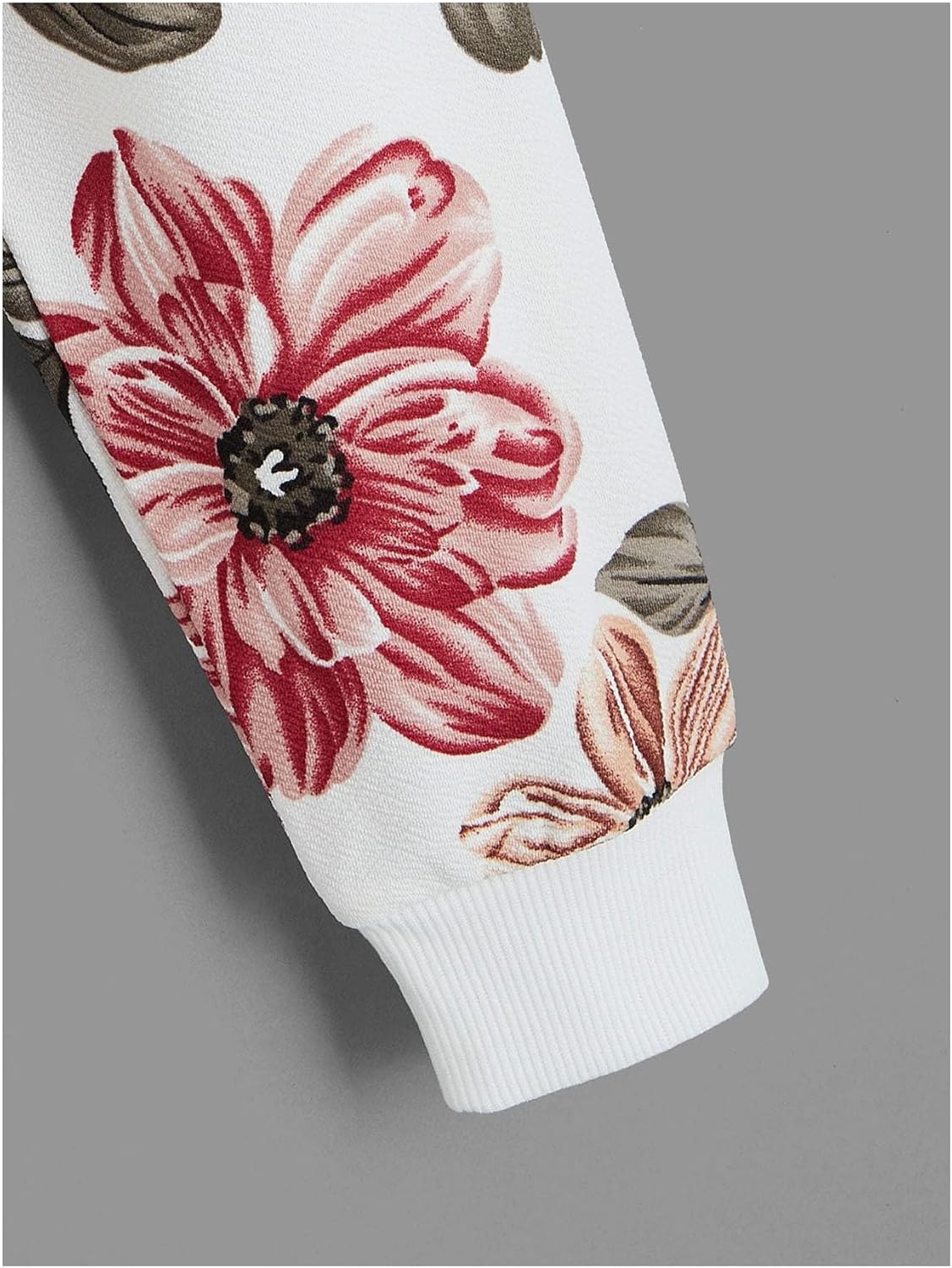 Verdusa Women's Boho Floral Print Crewneck Sweatshirt Long Sleeve Drop Shoulder Loose Pullovers - Image 4