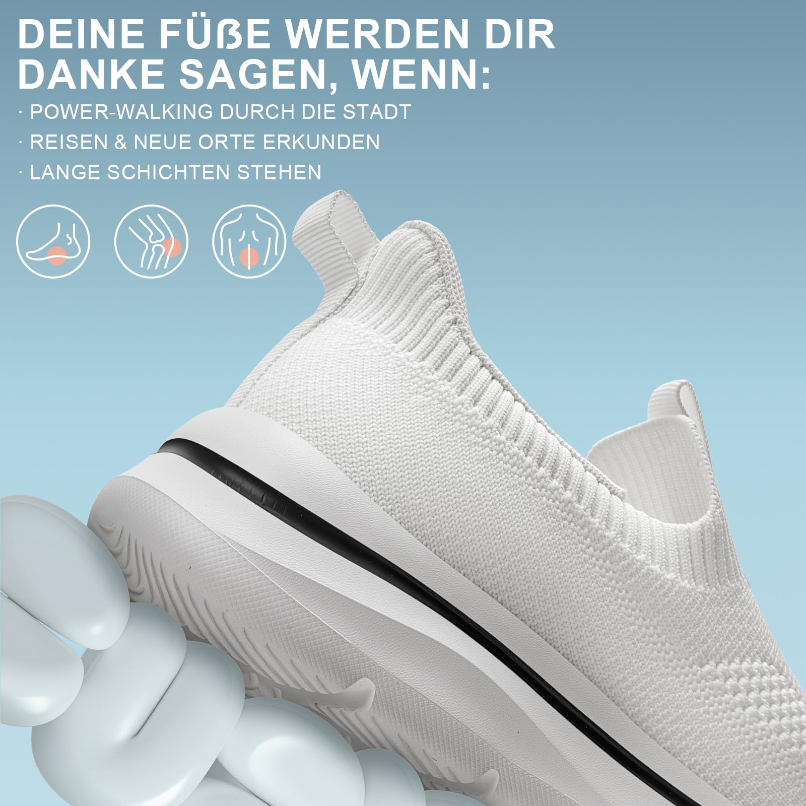 Sosenfer Slip ins Zapatos de Las Mujeres Slip on Zapatillas de Deporte cómodo Caminar Zapatos de Ocio