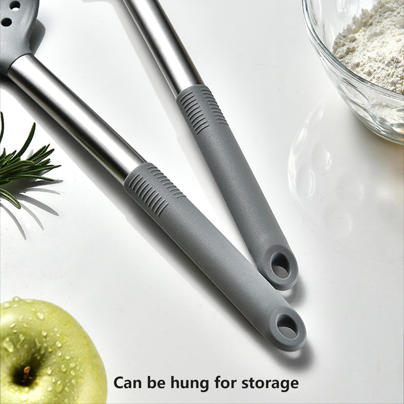 Generisch Kochutensilien Set, 12-teilig, Silikon und Edelstahl, hitzebeständig, spülmaschinenfest, inklusive Utensilienhalter, antihaft Kochen