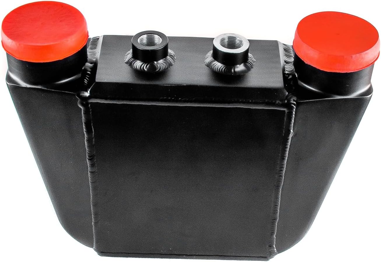 Universal Upgrade All Aluminum Water to Air Intercooler 255 x 220 x 115 mm Core A/W IC 3.5" In/Out, 16.5" x 13"x 4.5" Liquid (Black)