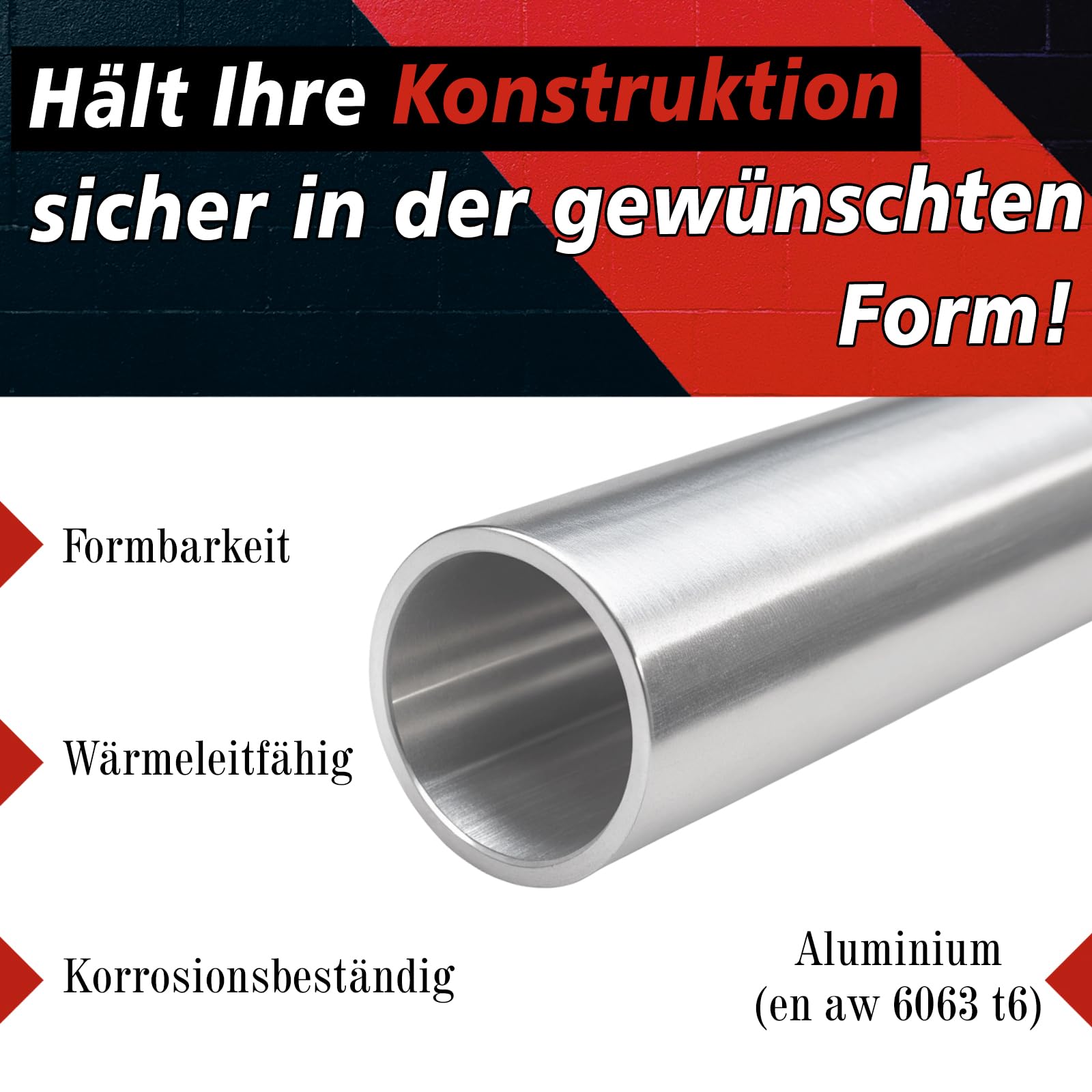 Tubo Alluminio 60mm - 2000mm Senza Saldatura Per Fai-da-te - Foto 4