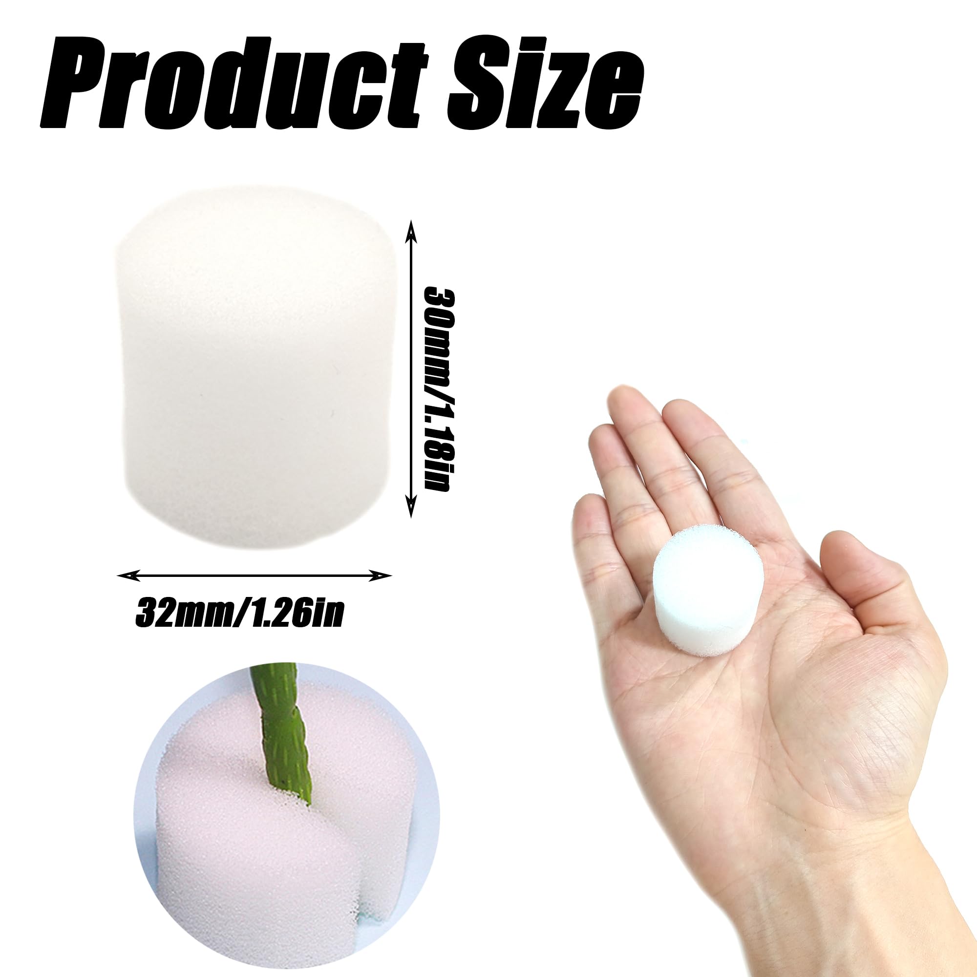 ZAHD 100 PCS Soilless Hydroponics Esponja hidropónica para Plantar Herramientas de Esponja de Vivero de Semillas Suministros esponjas de Cubo de plántula esponjas hidropónicas sin Suelo (100, Blanco)