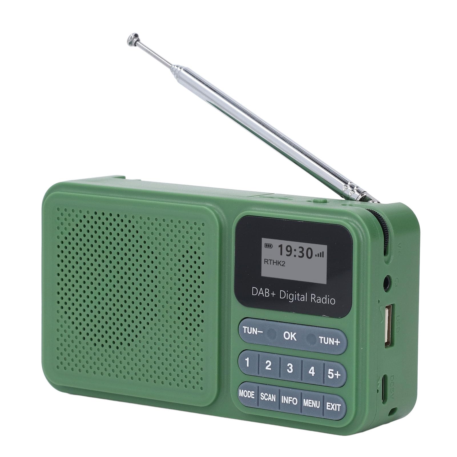 Solar Powered DAB + Radio with Bluetooth 5.0, 3W Stereo Speaker, USB SD Playback, 30 Presets 1200mAh Battery for Home, Travel, Emergency Preparedness