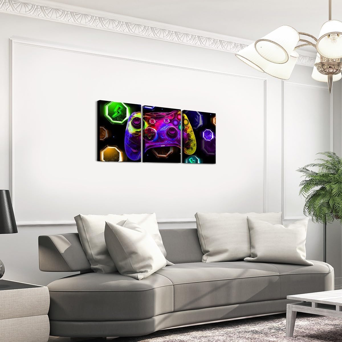Feelyou Kids Gamer Wall Painting Posters Galaxy Gaming Picture Wall Decor image 3