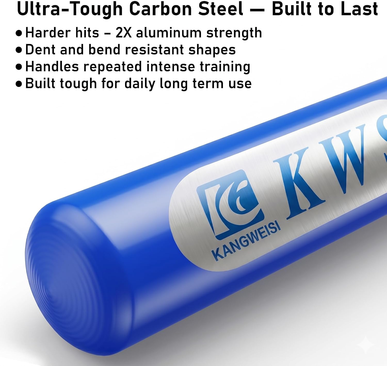 28"/30" Weighted Baseball Bat Swing Trainer - Carbon Steel Overload Training Bat for Bat Speed and Power - Practice Bat for Youth and Teen Baseball and Softball - Anti-Slip Grip - Black/Blue