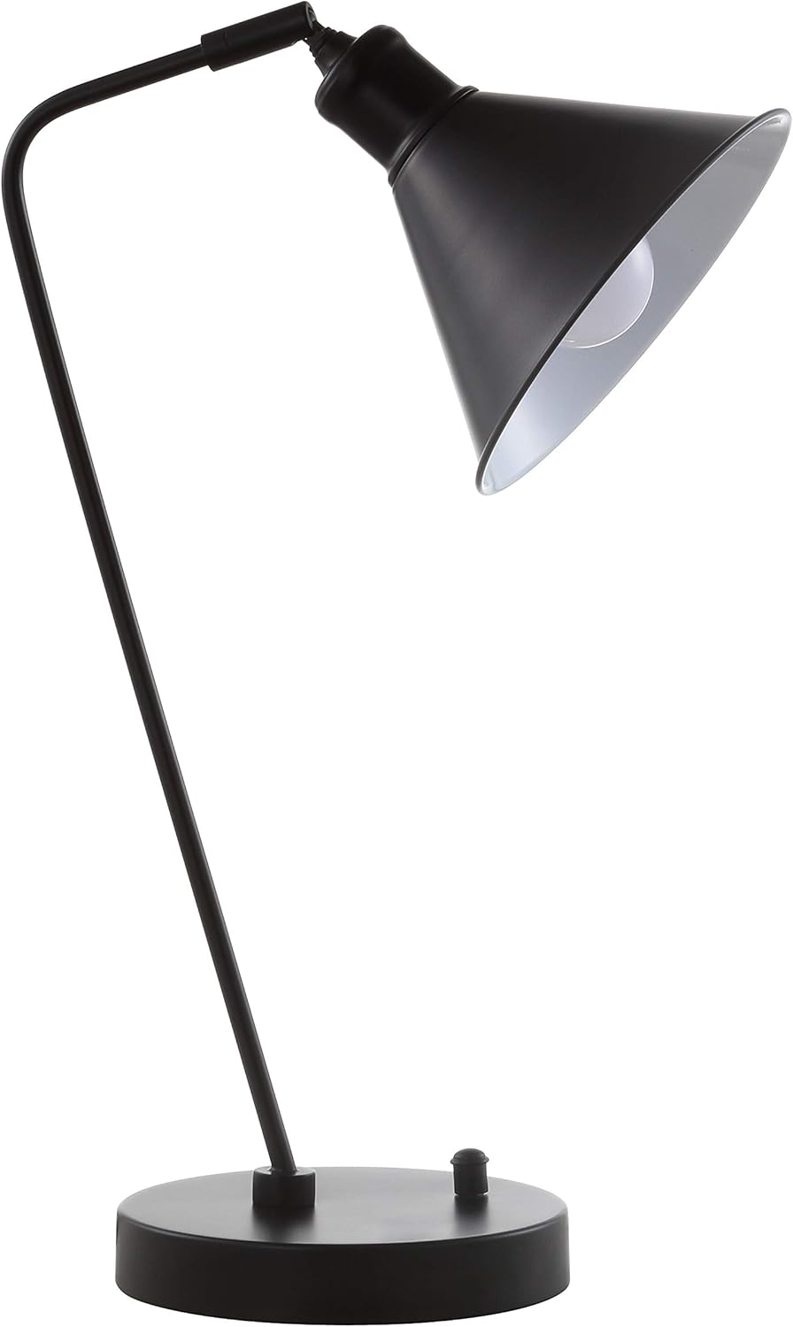 SAFAVIEH Lighting Collection Vance Black 20-inch Bedroom Living Room Home Office Desk Dorm Study Nightstand Task Table Lamp (LED Bulb Included)