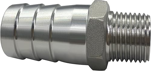 Miniatura 7 de Beduan Manguera de acero inoxidable de 38 pulgadas para manguera macho de 38 pulgadas NPT Home Brew Fitting Water Fuel Air (paquete de 2)