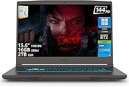 msi Thin 15 Gaming Laptop | 15.6" FHD IPS 144Hz | Intel 8-Core i5-13420H (>i7-12650H) | 16GB 2TB DDR4 SSD | NVIDIA GeForce RTX 4060 | Backlit Type-C Wi-Fi 6E Win11 Pro with