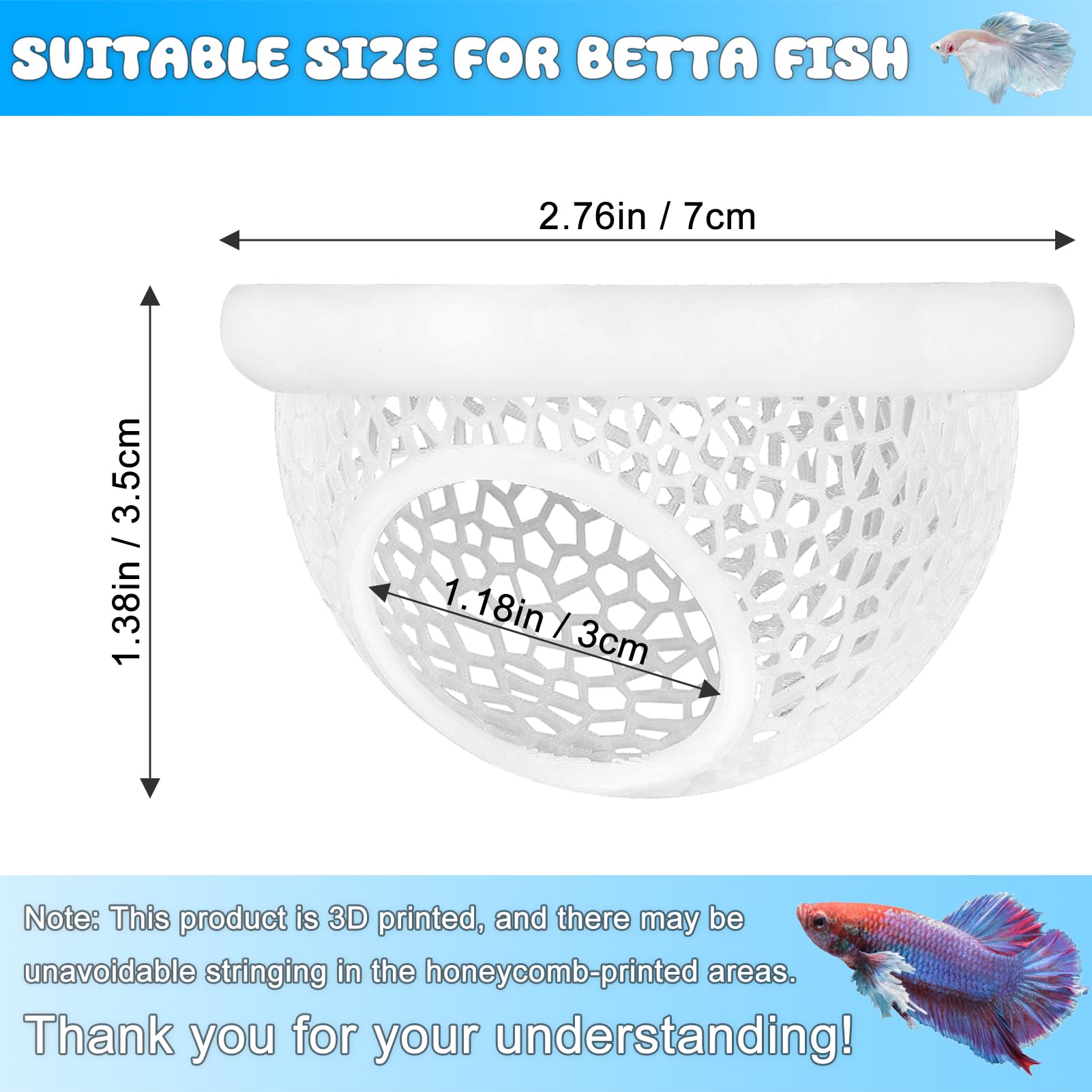 Betta Hide & Shrimp Cave - Aquarium Hammock & Feeder -3 Betta Hide & Shrimp Cave - Aquarium Hammock & Feeder -3