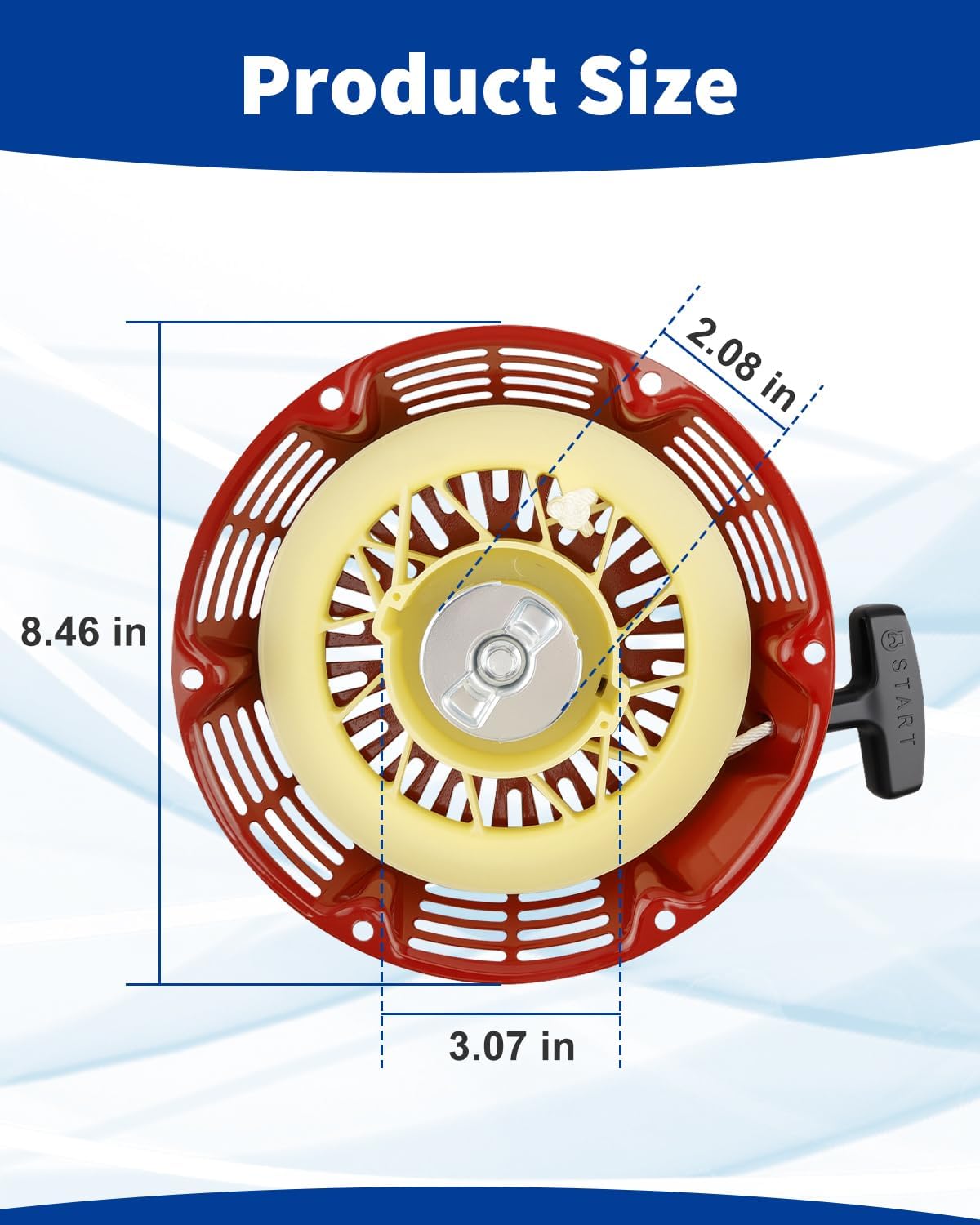 ANODZU Recoil Starter Handle for Predator 9500W Surge / 7600 Watt Running Inverter Generator Pull Cord Start Handle with Bolts Replace 59188 71365