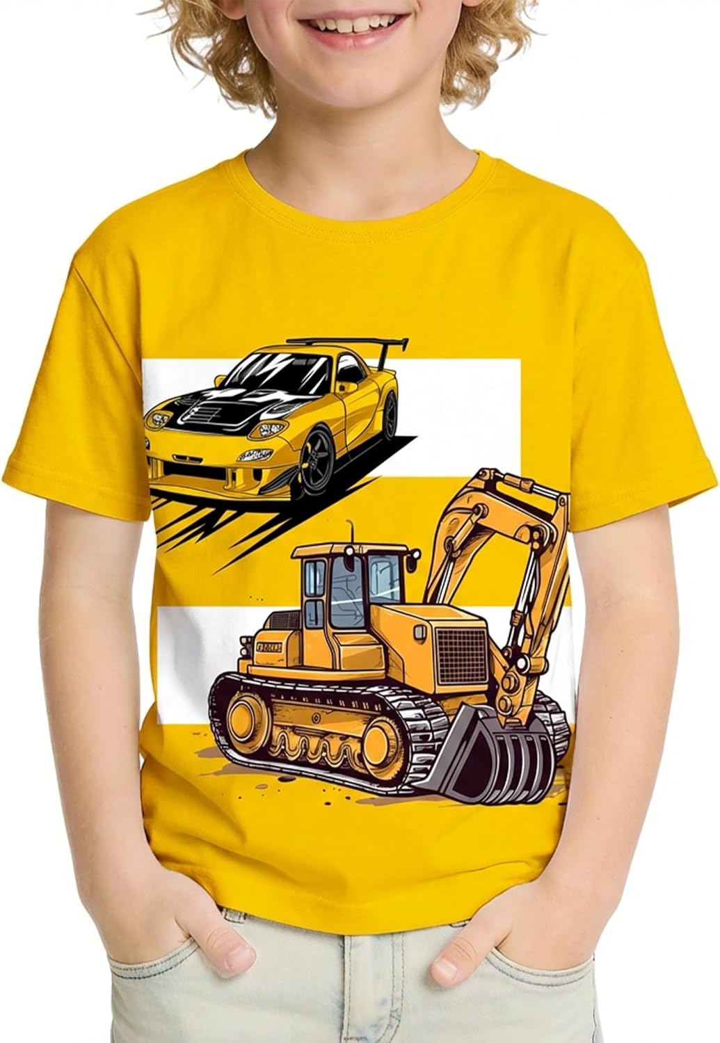Boys T Shirts, Toddler Boys Graphic Tees, Boy Short Sleeve Tee Shirts Tops for 3-8 Years Kids