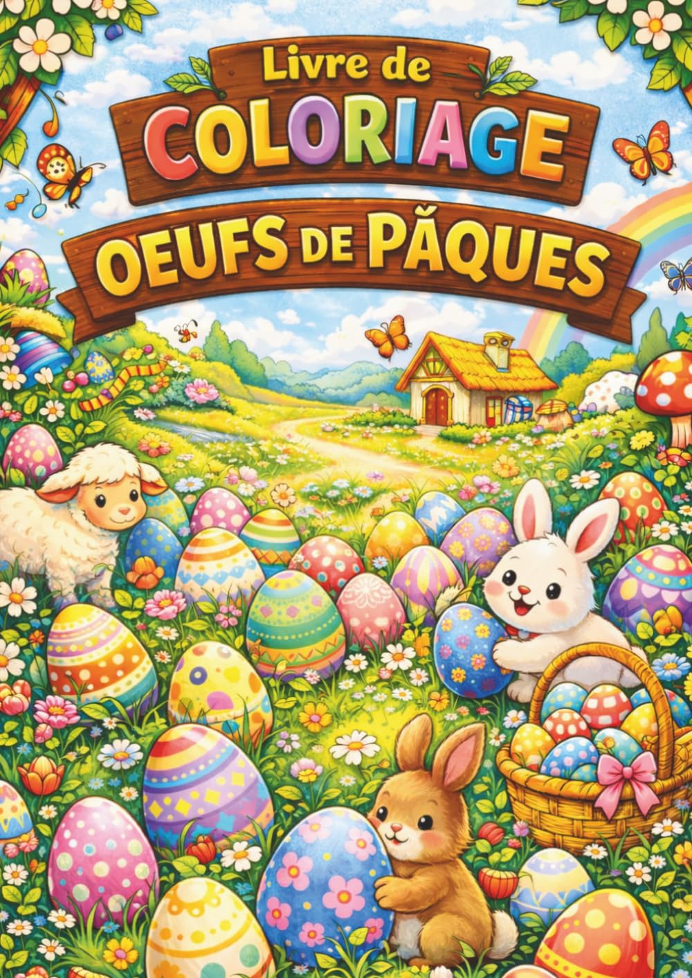 Coloriage œufs de Pâques - Grand livre de coloriage enfants: 37 œufs de Pâques à colorier, 5 modèles à personnaliser et 3 grands coloriages de chasse aux œufs – Format A4