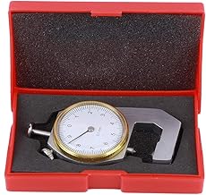 Medidor de espessura Precisão Precisão Indicador de mostrador redondo Medidor de espessura 0-10 mm Resolução Medidor de espessura de mostrador redondo (cabeça chata)