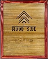 Vista 22 de Portarretratos de póster de madera rústica 11x17 - Madera maciza natural ecológica con acabado envejecido para montaje en pared - Azul