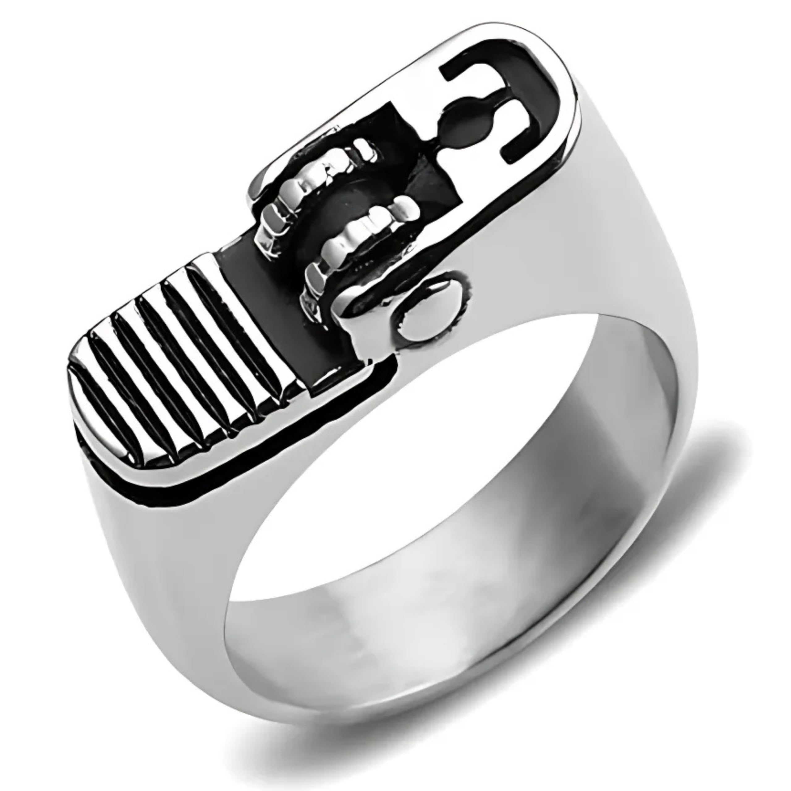 Lighter Ring – Cool Hip Hop Unique Stainless Steel Statement Jewelry for Men and Women – Edgy Punk, Gothic, and Urban, Emo, y2k Style, Stainless Steel, Durable Ring-image-4